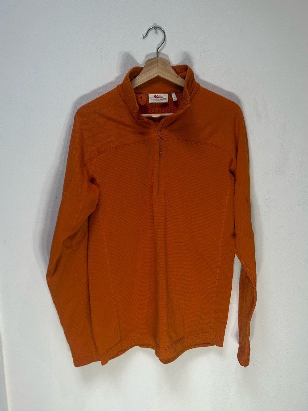 Fjallraven Men's Zip-Front Sweater in Rust Orange